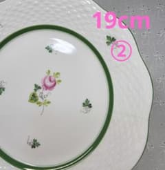 未使用近✨ヘレンド ウィーンの薔薇 19cm プレート 皿② ピンクローズ