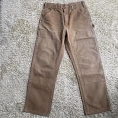 USA製】カーハート ダブルニー W32 L30 ダンガリーフィット ブラウン