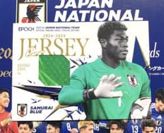 EPOCH 2025-26 サッカー日本代表 直筆サインジャージカード 鈴木彩艶 EPOCH サッカー日本代表SE 2025ー26 鈴木彩艶 ジャージカード - メルカリ