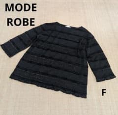 MODE ROBE レース切替 トップス ブラック F