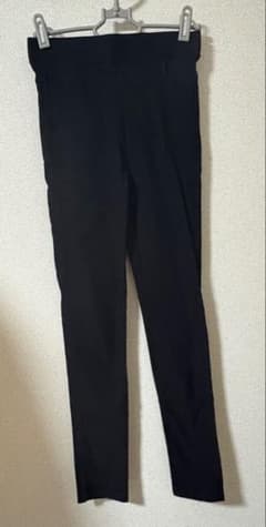 【美品】黒 ポケット付 ストレッチ ハイウエスト スキニーパンツ Mサイズのサムネイル
