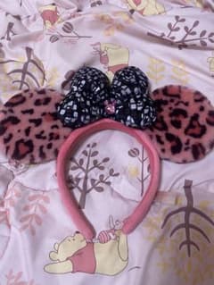 ディズニー ミニー カチューシャ ヒョウ柄 ピンクのサムネイル