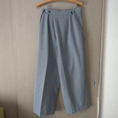 サスペンダー付き ワイドパンツ グレーのサムネイル