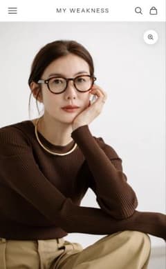 MY WEAKNESS M.W.W GLASSES ブラウンのサムネイル
