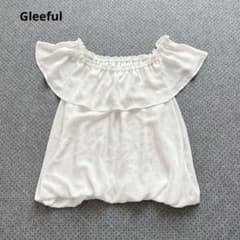 Shimamura Greeful 2-way Off-Shoulder Blouse, Frill, Balloon Style, White, Size L