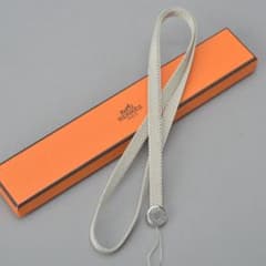 新品◇エルメス セリエ ネックストラップ 41cm箱付 グレーベージュ