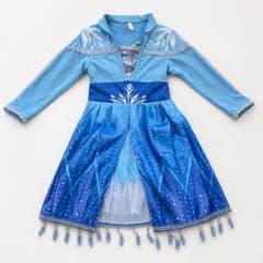 Brand new, unused Frozen 2 Elsa kids' dress, blue.
