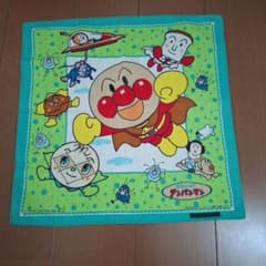 レア 平成 レトロ アンパンマン ハンカチ コットン100% - メルカリ