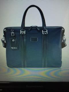 TUMI スリム ブリーフ ビジネスバック ネイビー 新品のサムネイル
