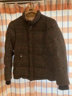 Harris Tweed チェック柄 ダウンジャケットのサムネイル