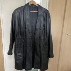 レザーコート　ジャケット　ブラックのサムネイル