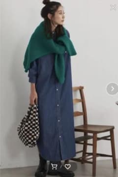 デニムロングシャツワンピース　　アンティローザホリデーのサムネイル