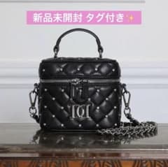 Darich キルティングビジュースクエアミニバッグ ブラック BLK 黒