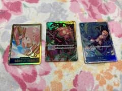 ワンピースカード THE BEST2 金ドン　しらほし　　おまけゾロ、マルコのサムネイル