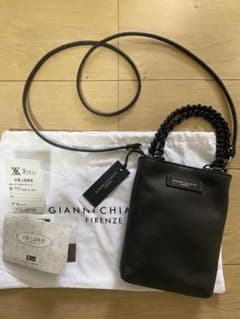 GIANNI CHIARINI ハンドバッグ ショルダーバッグ ブラック黒 本革のサムネイル