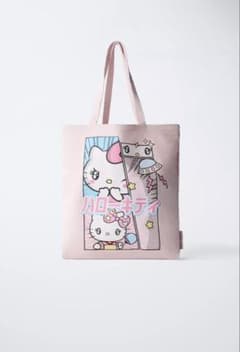 ZARA ハローキティ SANRIO ショッパートートバッグ ピンクのサムネイル