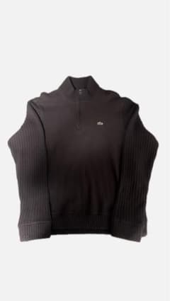 LACOSTE ハーフジップ スウェット ブラックのサムネイル