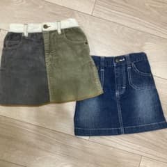キッズ SHIPS コーデュロイ & Lee デニムスカート 2枚セット100のサムネイル