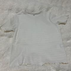 ホワイト ストライプ Tシャツ 100cmのサムネイル