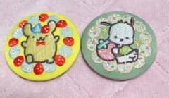 サンリオ 刺繍缶バッチ4 シークレットポムポムプリン.ポチャッコ２種セットのサムネイル