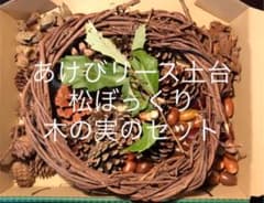 あけびリース土台&松ぼっくり木の実のセットのサムネイル