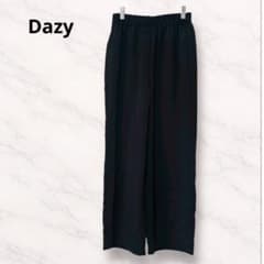 Dazy Wide Leg Pants, Easy Straight Fit, Elastic Waistband, Lightweight, Black, Size S
