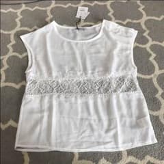 新品 レースシフォントップスのサムネイル