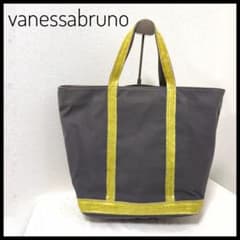 vanessabruno トートバッグ カバ キャンバス グレー イエロー - メルカリ