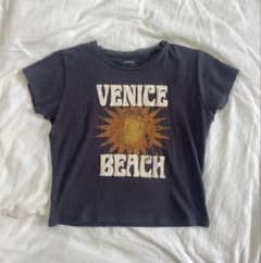 海外ガール クロップドTシャツ ロゴT 半袖のサムネイル