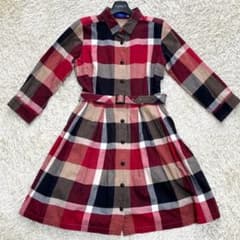 極美品 ブルーレーベルクレストブリッジ Aライン ワンピース ノバ