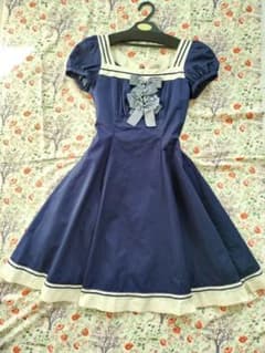 victorian maiden クラシカルマリンパフスリーブドレス（ネイビー） victorian maiden クラシカルマリンパフスリーブドレス（ネイビー