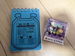 けんけつちゃんx Kuromi ピンバッジ　献血ポイント景品メモ帳　O型　非売品のサムネイル