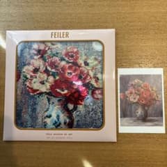 FEILER フェイラー タオルハンカチ ポーラ美術館　アネモネ　ポストカード FEILER フェイラー タオルハンカチ ポーラ美術館 アネモネ ポスト