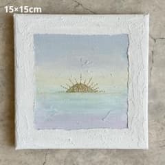 アクリル画テクスチャーアートno.287抽象画キャンバスアートパネル海空