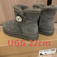 UGG W Mini Bailey Button Bling グレー 5 - メルカリ