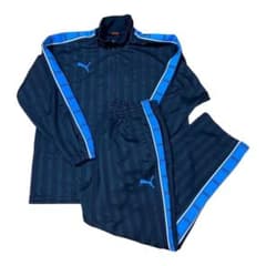【にこちゃん様専用】PUMA プーマ ジャージ上下　セットアップ 青 黒のサムネイル