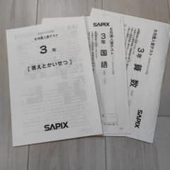 【難関校合格】サピックス 3年入室〜4年12月 テスト全セット 全15回 難関校合格】サピックス 3年入室〜4年12月 テスト全セット 全15回