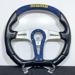 モモ トレック ステアリング 35パイ ブルー スエード×レザー 03年製 美品 m61048887853_1.jpg?1758860284