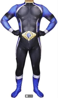 バトルブレイズ ブルースーツ コスプレ衣装　XXXL ゼンタイ バトルブレイズ ヒーロースーツ 青 アニメ コスプレ XXXL