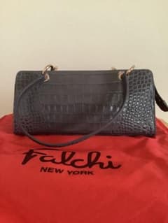 Falchi NEW YORK レザークロコ型押し ハンドバッグのサムネイル