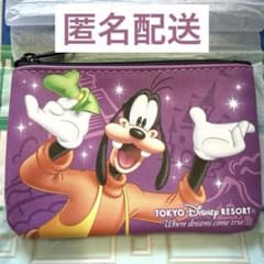 匿名配送】 ディズニーリゾート パークチケット柄 ポーチ グーフィー