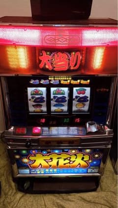 名機】パチスロ実機 大花火（4号機）メダル・各キー付き 動作確認済み