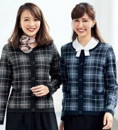 新品タグ付き☆事務服 en joie アンジョア チェックジャケット