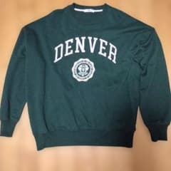 WEGO DENVER カレッジロゴ スウェット グリーン Lのサムネイル