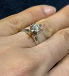 極大粒 0.743ct ダイヤモンド プラチナ リング Pt900 鑑定書付のサムネイル