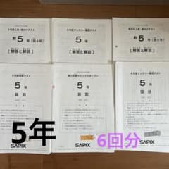 SAPIX 5年生 テスト6セット - メルカリ