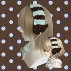 イヤーマフ 天使の羽 ハンドメイド 韓国 y2k 編み物 耳当て ウィッシュコアのサムネイル