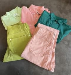 ★まとめ売り★ カラーデニムジャケット&パンツまとめ売りのサムネイル