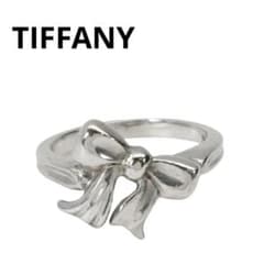 美品】ティファニー リボンモチーフリング 指輪 1990年 シルバー 8M18