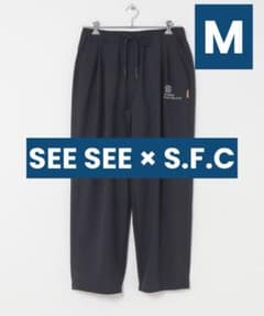 Mサイズ SEE SEE S.F.C TWO TUCK PANTS ネイビー - メルカリ
